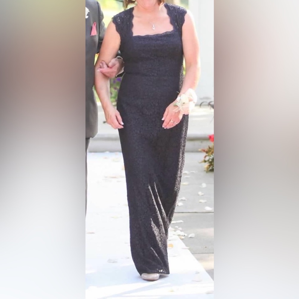 Formal, Elegant, Mother of the Bride/ Mother of the Groom Navy Lace Skirt